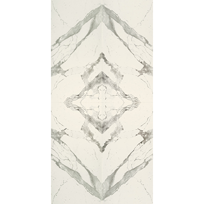 Crossville's I Naturali Statuario Venato Bookmatch Polished Swatch