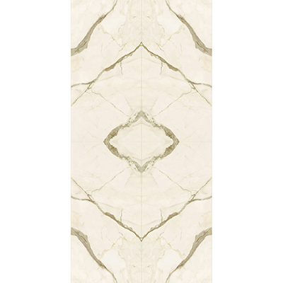 Crossville's I Naturali Calacatta Oro Venato Bookmatch Swatch